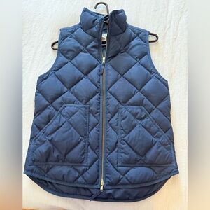 J. Crew Dark Blue Quilted Women's Vest